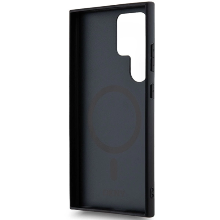 DKNY - DKNY Galaxy S24 Ultra Mobilskal Magsafe Läder Pattern Metal Logo