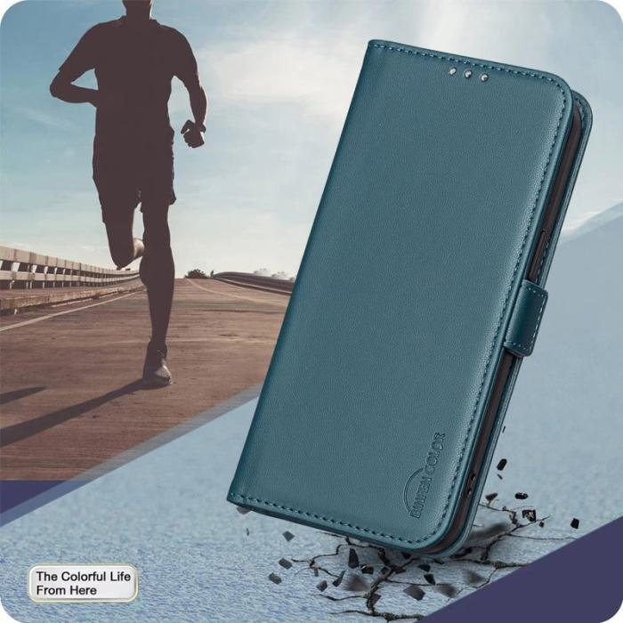 BINFEN COLOR - BINFEN Samsung Galaxy A37 Plånboksfodral Konstläder Flip - Grön