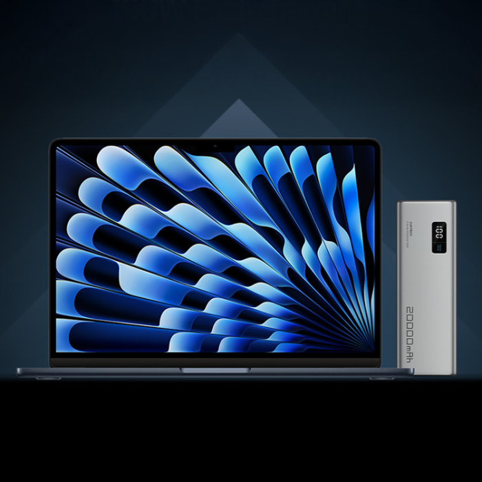 Cuktech - Cuktech Powerbank 20000 mAh 150W 2xUSB-C USB-A - Grå