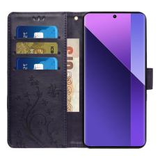 OEM - Samsung Galaxy A37 Pl&aring;nboksfodral Konstl&auml;der Blomm&ouml;nster - Lila