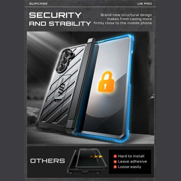 SupCase - SupCase Mobilskal För Galaxy Z Fold 7 Unicorn Beetle Pro - Svart