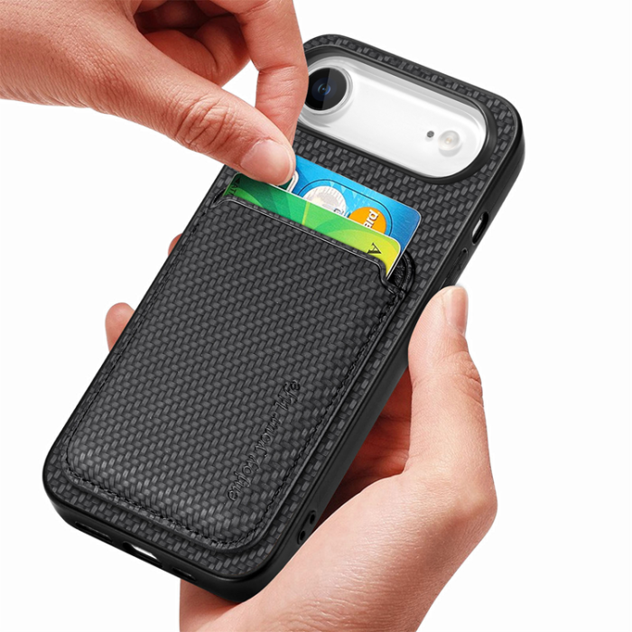 A-One Brand - iPhone Air Mobilskal Detachable Korthållare - Svart