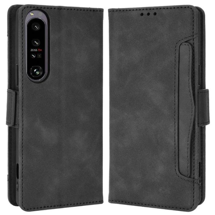 A-One Brand - Sony Xperia 1 IV Plånboksfodral med Flera Kortplatser - Svart