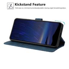 OEM - Samsung Galaxy A37 Pl&aring;nboksfodral Konstl&auml;der St&auml;ll Skydd - Bl&aring;