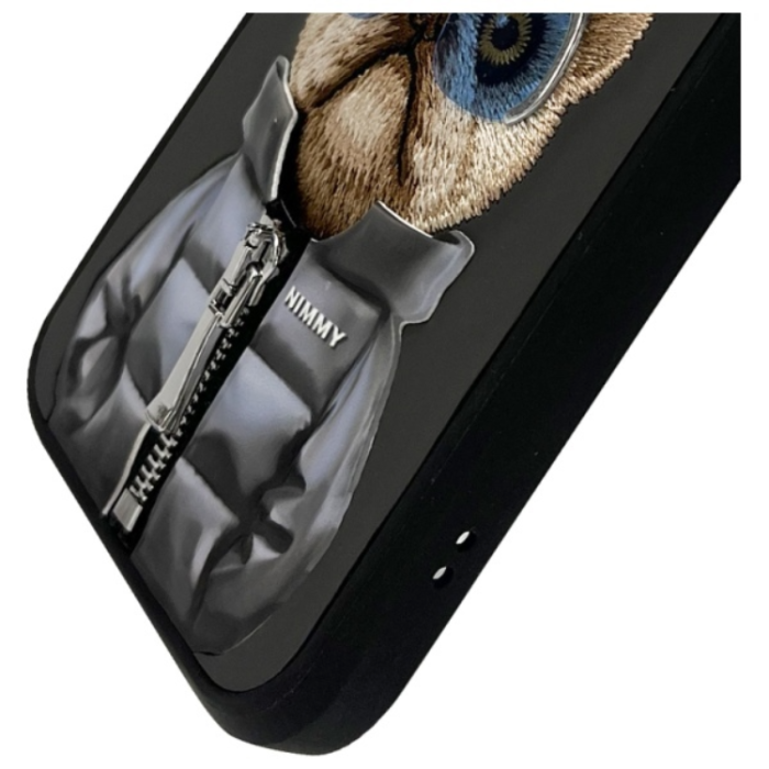 NIMMY - Nimmy iPhone 15 Pro Mobilskal Cool & Cute 2.0 Dog - Svart