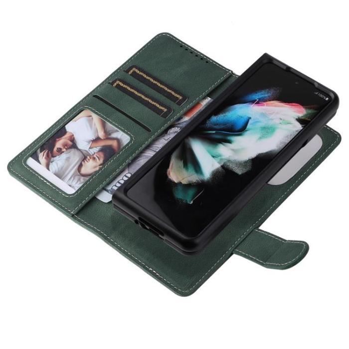 A-One Brand - Galaxy Z Fold 4 Plånboksfodral 2in1 Detachable - Grön
