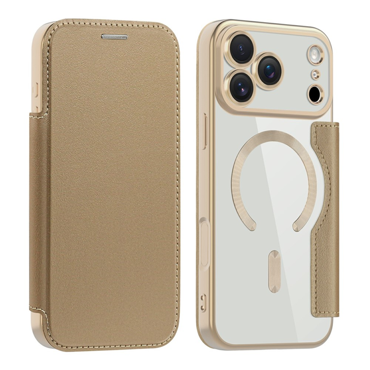 iPhone 17 Pro Max Plånboksfodral Magsafe RFID-Skydd - Guld (Desert Guld) | 2353 | AlltMobil