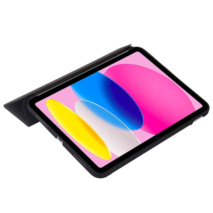 A-One Brand - iPad 10.9 (2022) Fodral Tri-Fold Stand Shockproof - Svart