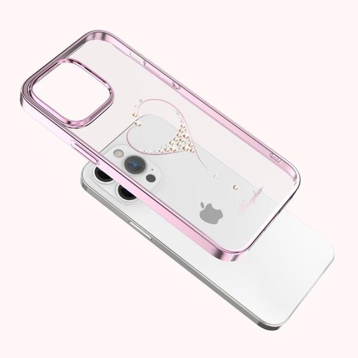 Kingxbar - Kingxbar iPhone 14 Plus Skal Wish - Rosa Crystals
