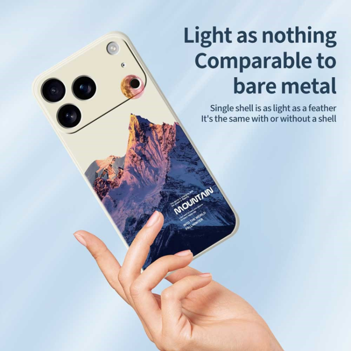 A-One Brand - iPhone 17 Pro Max Mobilskal Blue Snow Mountain TPU - Grön