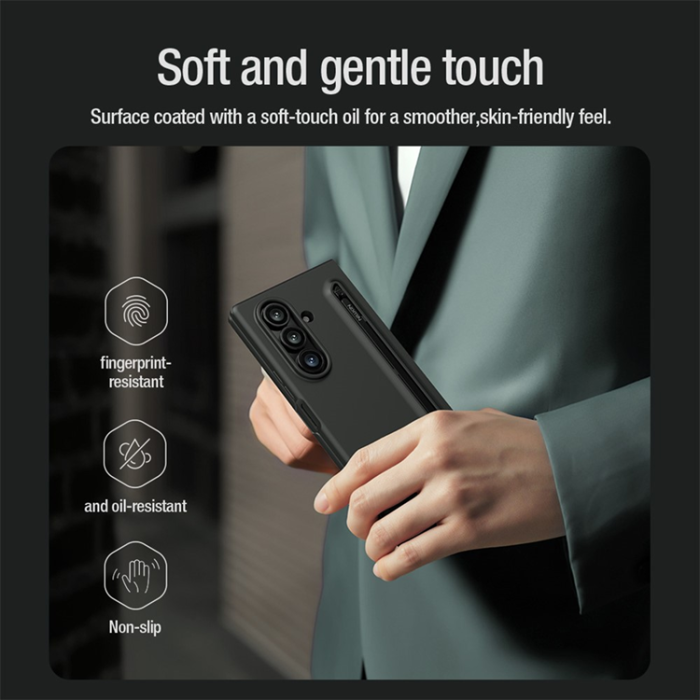 Nillkin - NILLKIN Galaxy Z Fold 7 Mobilskal med Stylus Flex Pure - Svart
