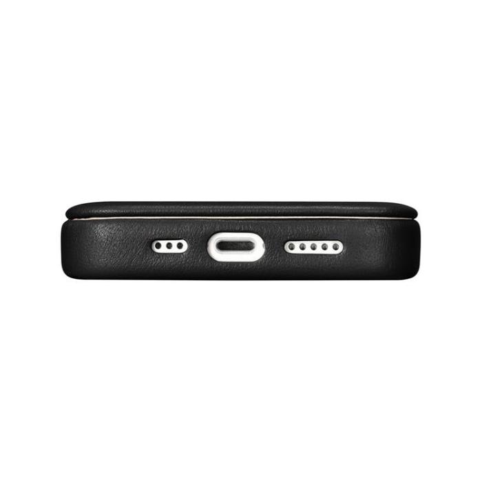 ICARER - iCarer iPhone 14 Plus Plånboksfodral Magsafe CE Läder - Svart