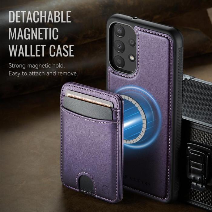 OEM - JEEHOOD Samsung Galaxy A13 4G/5G Mobilskal Konstläder med Kortfack - Lila