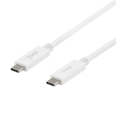 UTGATT1 - Deltaco USB-C till USB-C Kabel 1m 100W - Vit