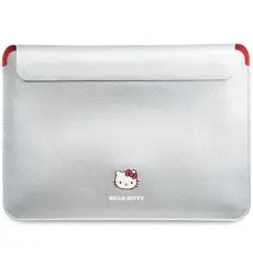 Hello Kitty - Hello Kitty Datorfodral 14" PU Metal Logo - Silver