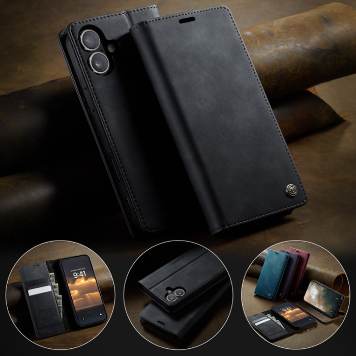 Caseme - Caseme iPhone 17 Plånboksfodral RFID Blocking 033 Series - Svart