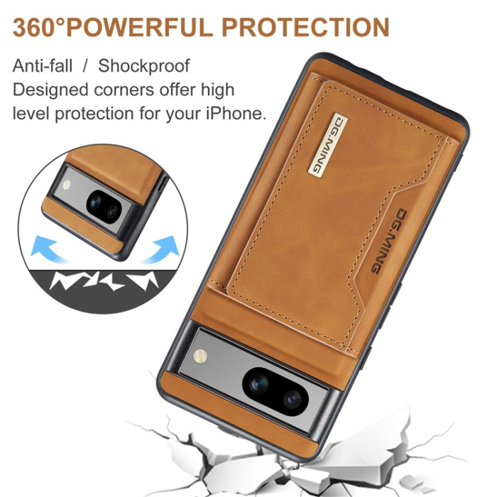 DG.MING - DG.MING Google Pixel 7A Plånboksfodral M2 2-in-1 - Brun
