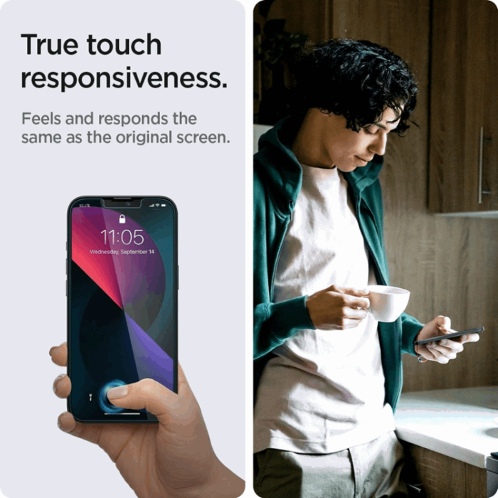 Spigen - Spigen 2-Pack Privacy Härdat Glas Skärmskydd iPhone 13 Pro Max