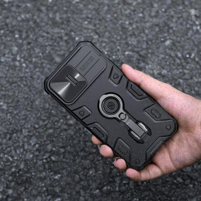 Nillkin - Nillkin iPhone 14 Pro Skal Magsafe CamShield Armor Pro Magnetic - Blå