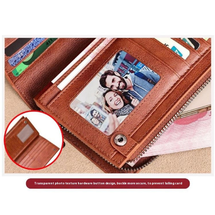 BANYANU - BANYANU Plånbok Väska Vintage Äkta Cow Läder RFID Blocking N2043