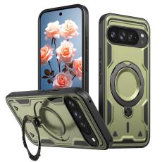 N/A - Mobilskal till Google Pixel 9 Pro XL Plast Milit&auml;rskydd Kickstand - Olivgr&ouml;n