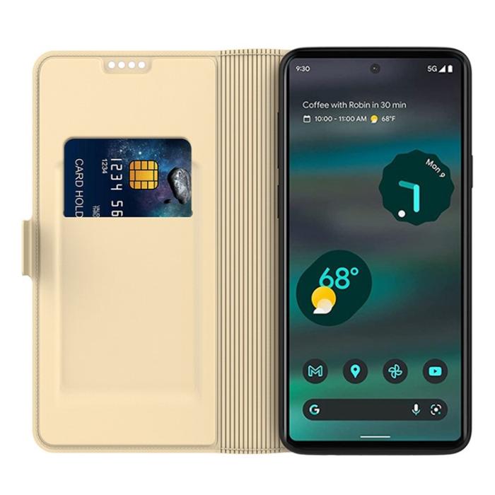 A-One Brand - Google Pixel 6a Plånboksfodral Magnetic Folio - Guld