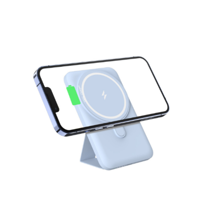 UTGATT1 - Magsafe Bracket Magnetic Trådlös Powerbank 10000 mAh - Blå