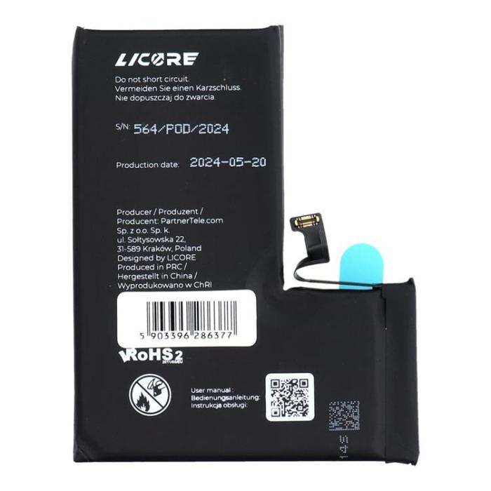 OEM - iPhone 14 Pro Batteri 3200mAh Licore
