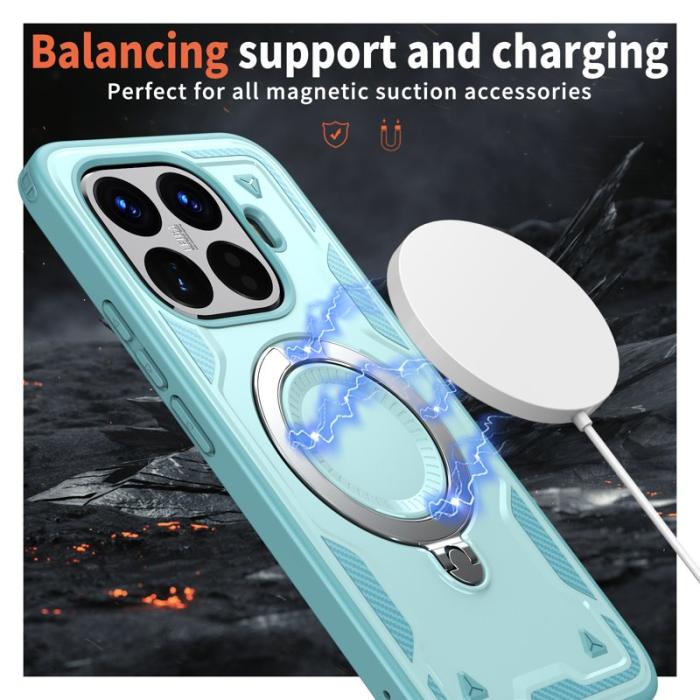 N/A - Mobilskal till Xiaomi 15T Pro Militärt Skydd Plast Kickstand - Blå