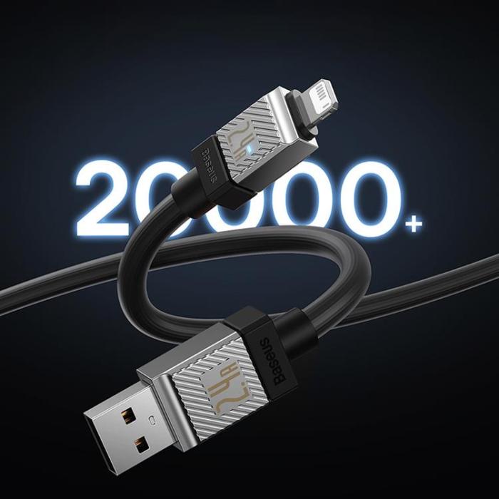 BASEUS - Baseus USB-C till lightning kabel 20W 2m CoolPlay - Svart