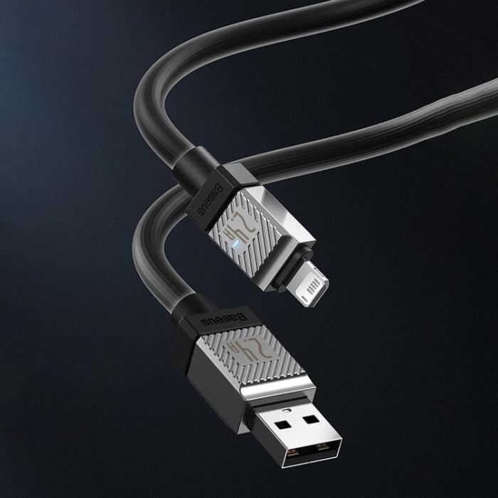 BASEUS - Baseus USB-C till lightning kabel 20W 2m CoolPlay - Svart