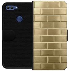 iSecrets - Pl&aring;nboksfodral till Huawei P smart med Gyllene Murstenar