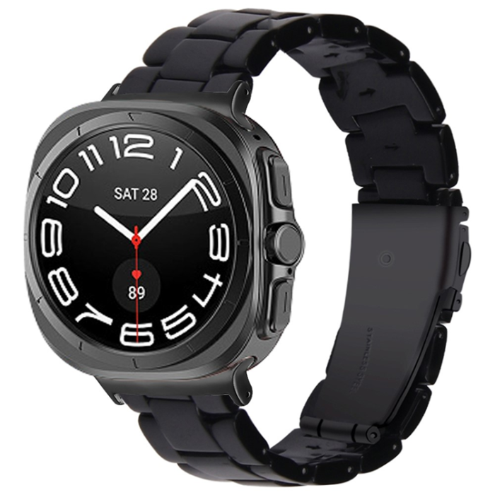 A-One Brand - Galaxy Watch 8/8 Classic (40/44/46mm) Armband Vattentät Acrylic - Svart
