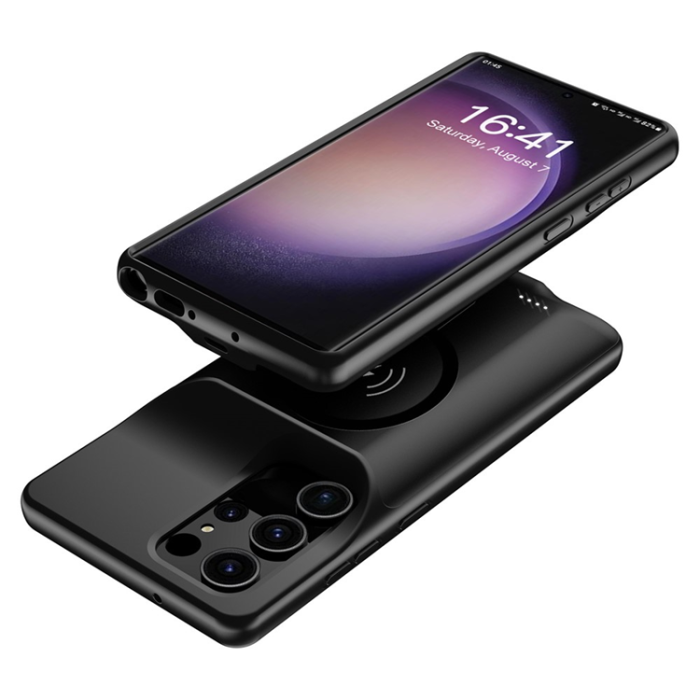A-One Brand - Galaxy S22 Ultra/S23 Ultra Batteriskal Magnetic 10000mAh - Svart