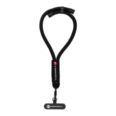 Forcell - Forcell Handled Mobilrem Lanyard med Justerbar L&auml;ngd - Svart
