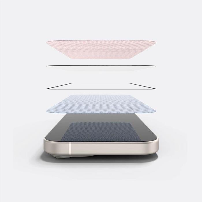 Ringke - Ringke iPhone 15 Pro Härdat Glas Skärmskydd - Svart