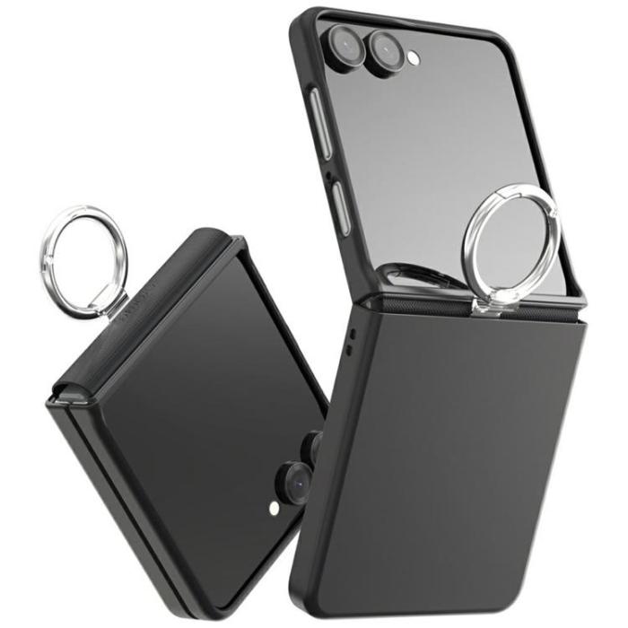 Araree - Araree Galaxy Z Flip 7 Mobilskal Aero Flex East-Grip Ring - Svart