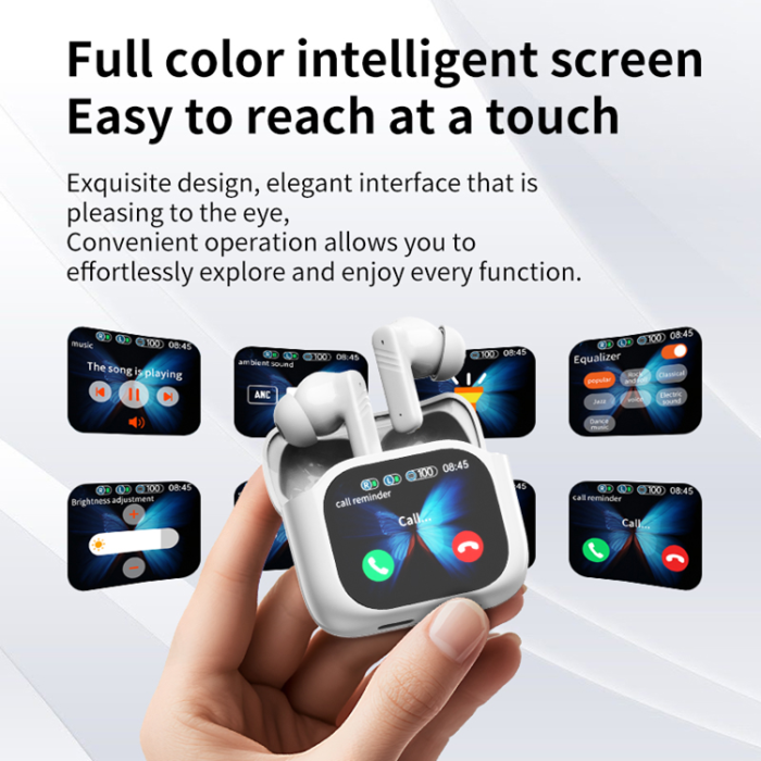 A-One Brand - TWS Trådlösa Bluetooth-Hörlurar In-Ear HD Touch Screen Laddningsfodral LX-50