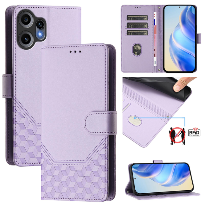 A-One Brand - Nothing CMF Phone 2 Pro Plånboksfodral Imprinted Honeycomb RFID