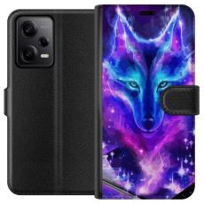 iSecrets - Pl&aring;nboksfodral till Xiaomi Redmi Note 12 Pro med Neon Varg