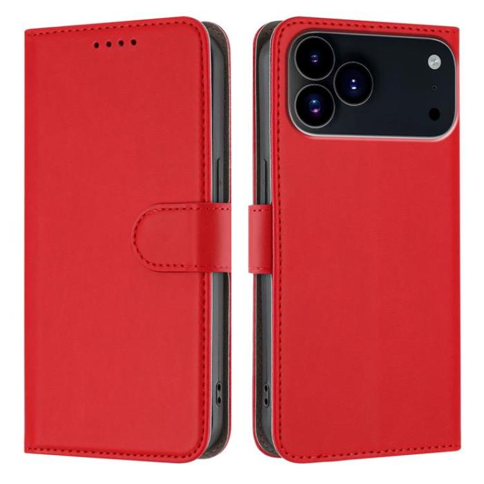 A-One Brand - iPhone 17 Pro Plånboksfodral Solid Color - Röd