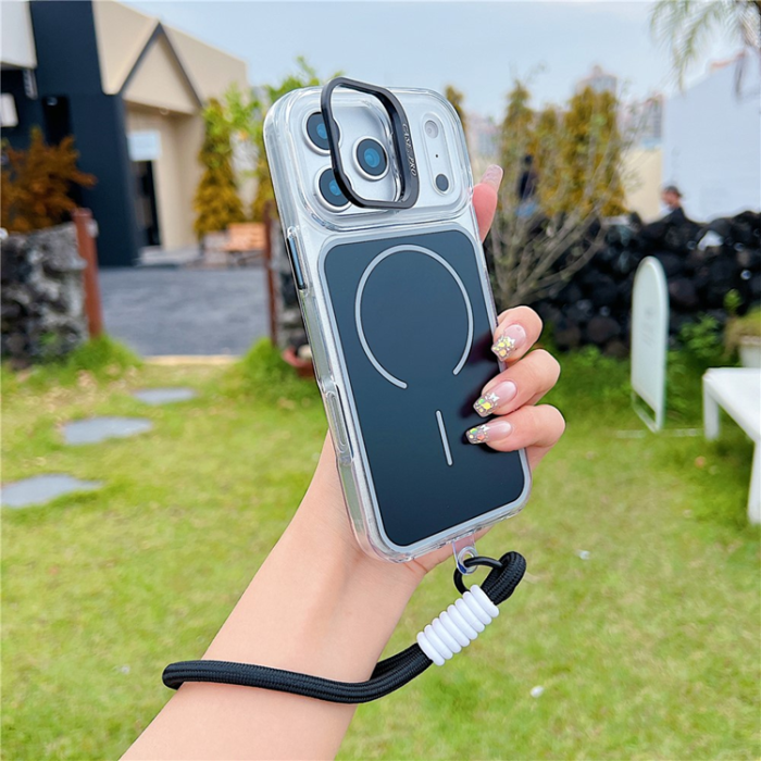 A-One Brand - iPhone 17 Pro Mobilskal MagSafe med Handrem Lens Kickstand