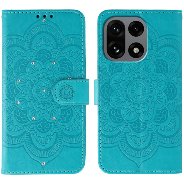 A-One Brand - OnePlus 15 5G Plånboksfodral Mandala Imprint Rhinestone