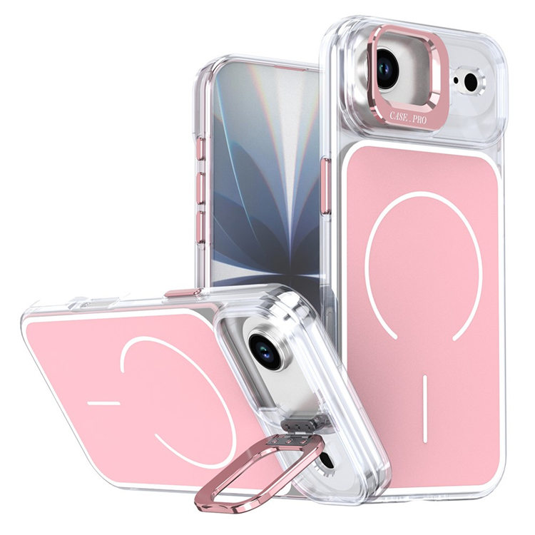iPhone Air Mobilskal MagSafe Lens Kickstand TPU + PC - Rosa (Rosa) | 2353 | AlltMobil