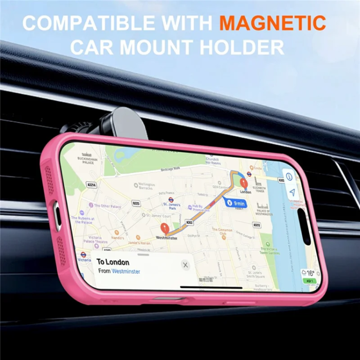 A-One Brand - iPhone 17 Pro Max Mobilskal MagSafe Kickstand TPU + PC - Rose