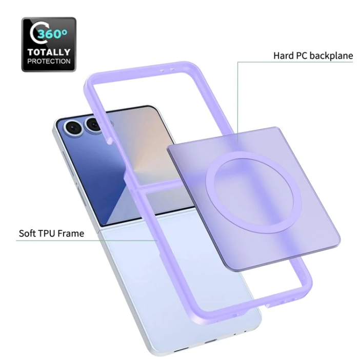A-One Brand - Galaxy Z Flip 7 Mobilskal Magsafe Acrylic - Lila