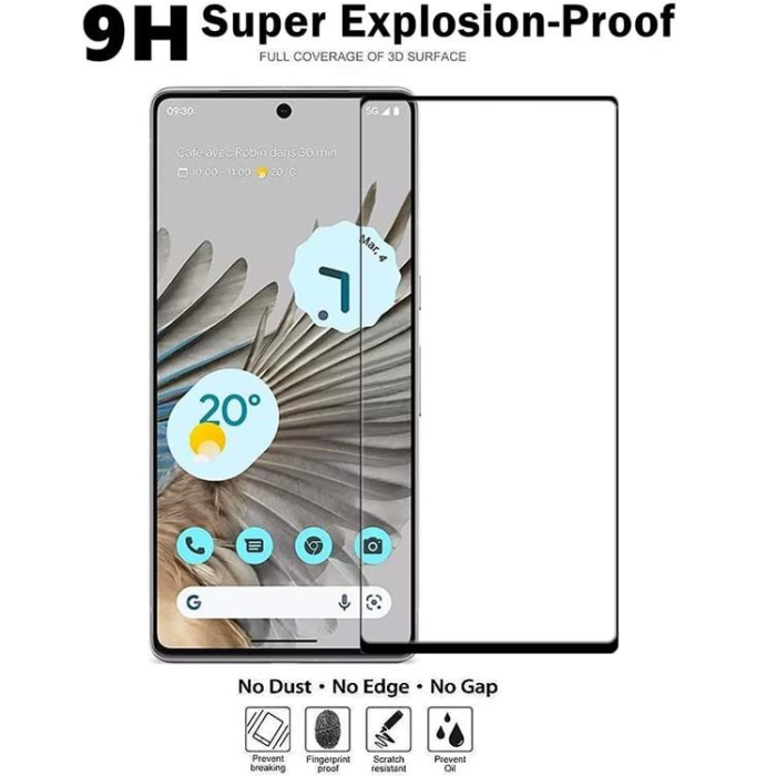 A-One Brand - [2-PACK] Google Pixel 7a Härdat Glas Skärmskydd - Svart