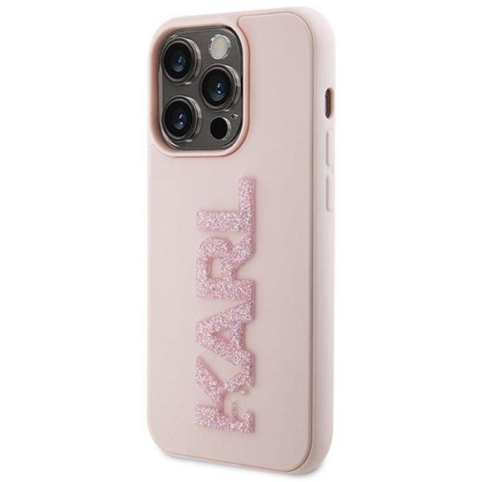 KARL LAGERFELD - Karl Lagerfeld iPhone 15 Pro Mobilskal 3D Glitter Logo