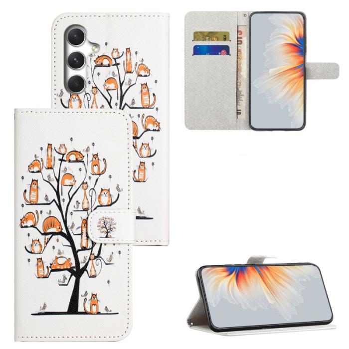 OEM - Plånboksfodral för Samsung Galaxy S26 Konstläder Mönster - Svart