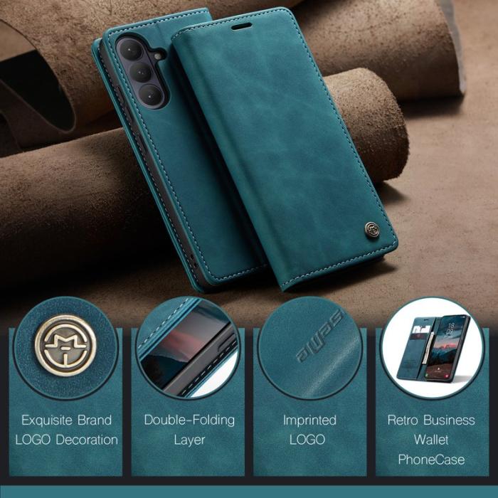 Caseme - CaseMe Plånboksfodral för Samsung Galaxy S26 Konstläder Ställ - Blå